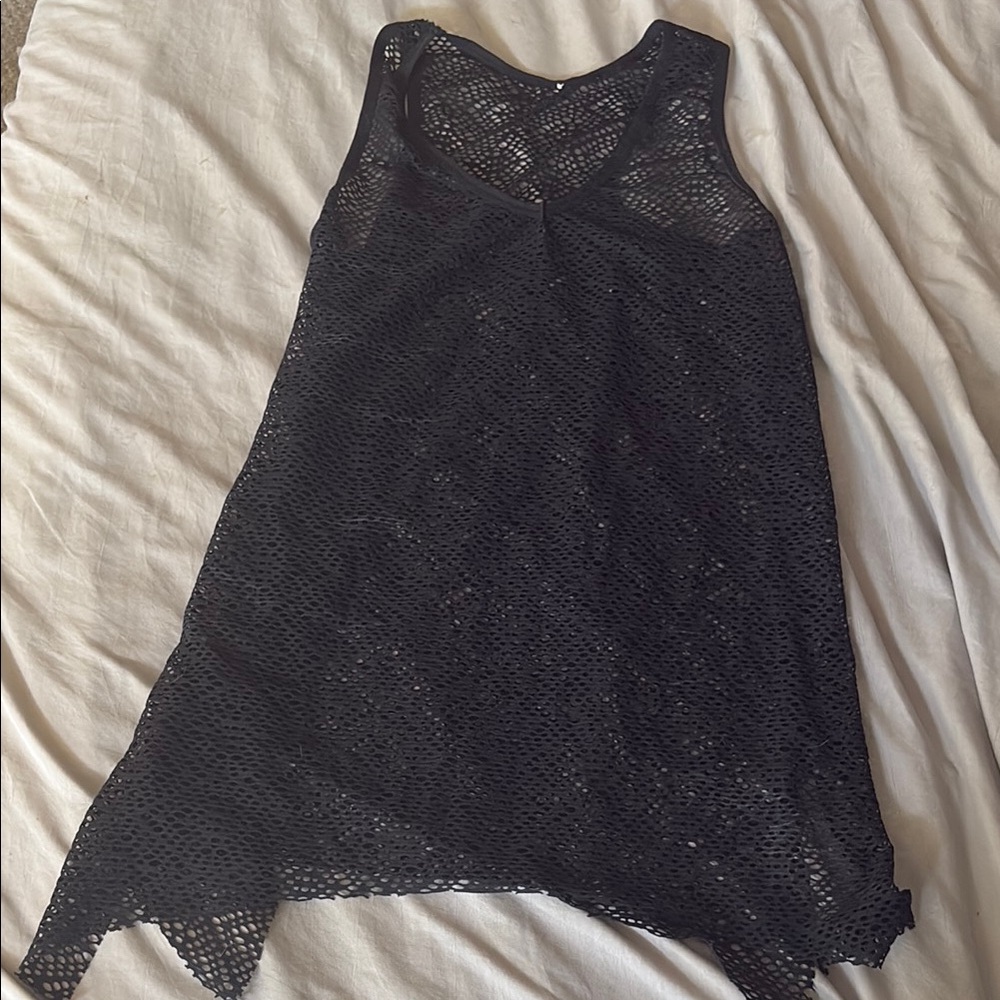 Black Sleeveless beach coverup